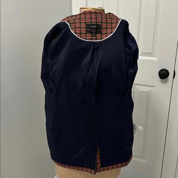 J. Crew Parke Plaid English Moon Houndstooth Wool Blazer